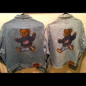 Polo bear denim jacket, large ( individually)